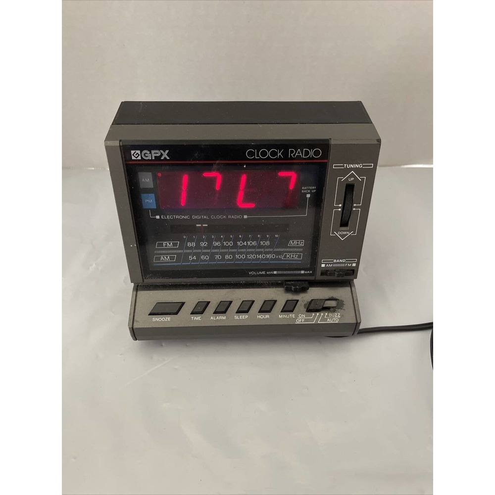 GPX Clock Radio D528G•Digital Clock Display•Analog AM/FM Radio•Alarm Clock